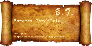 Barchet Terézia névjegykártya